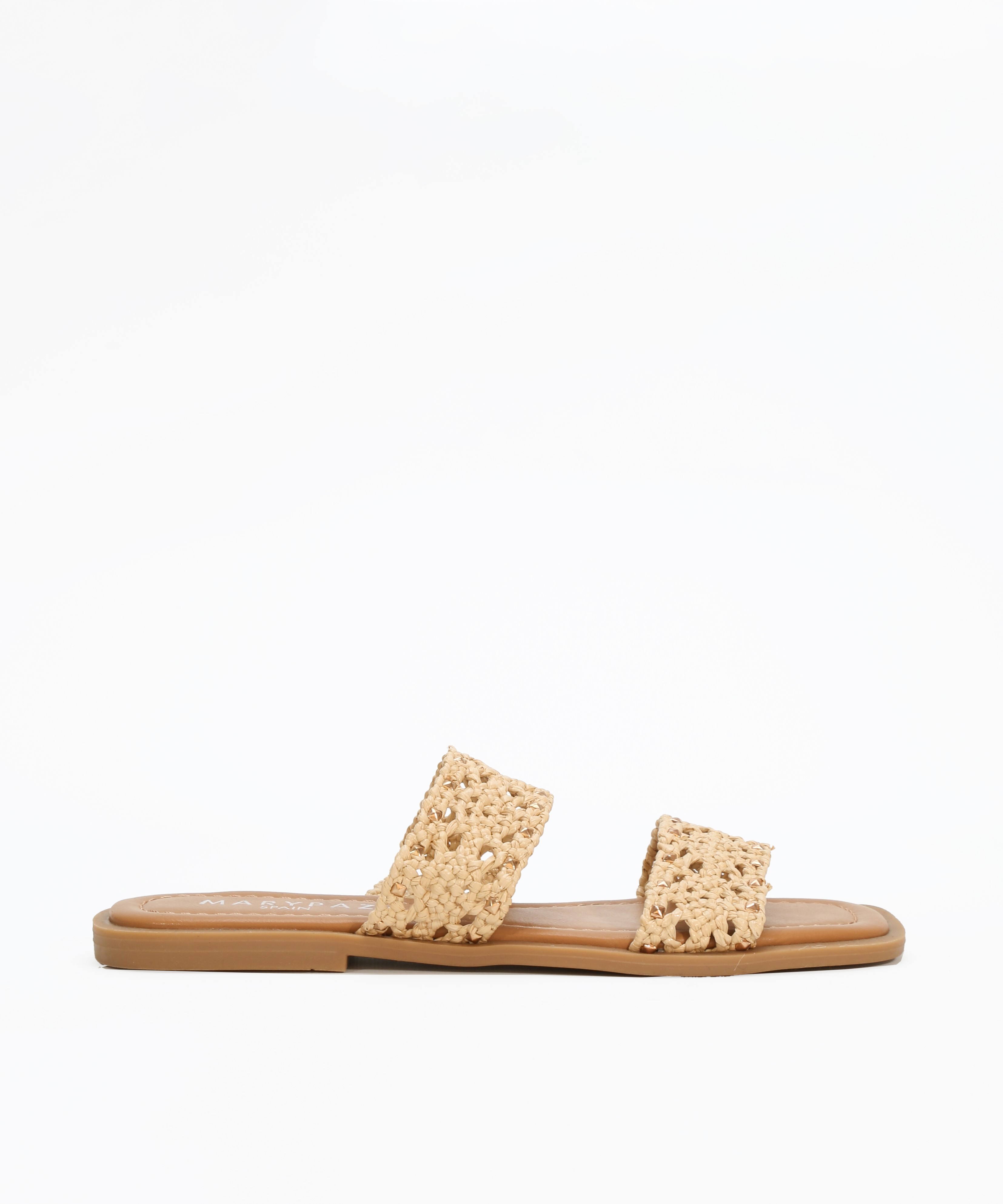 Sandalias planas rejilla tachas image number null